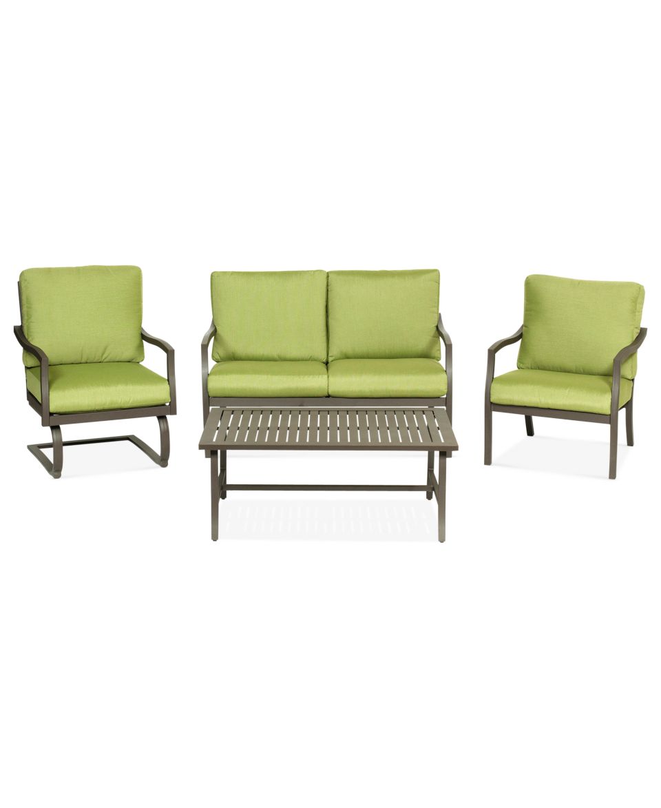 Madison Outdoor Patio Furniture, 4 Piece Seating Set (1 Loveseat, 1