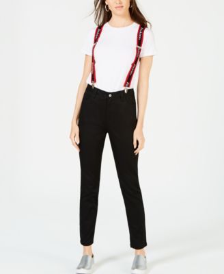 suspender skinny jeans