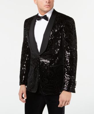 macy's black sequin jacket