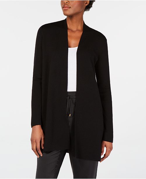 Eileen Fisher Merino Wool Long Cardigan Reviews Women Macy S