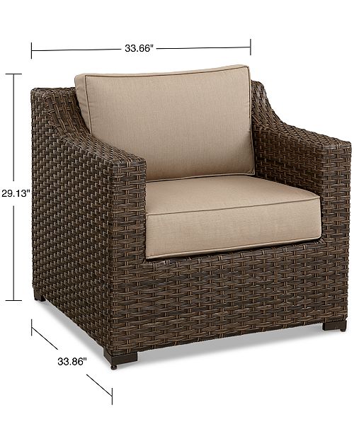 Furniture Camden Wicker Outdoor Club Chair Created For Macy S Reviews Furniture Macy S