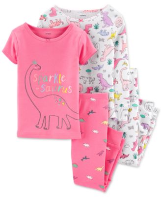 carters baby girl dinosaur pajamas