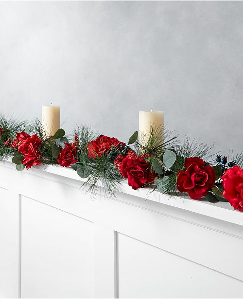 Martha Stewart Collection Rose Pine Artificial Garland Created For Macy S Reviews Macy S