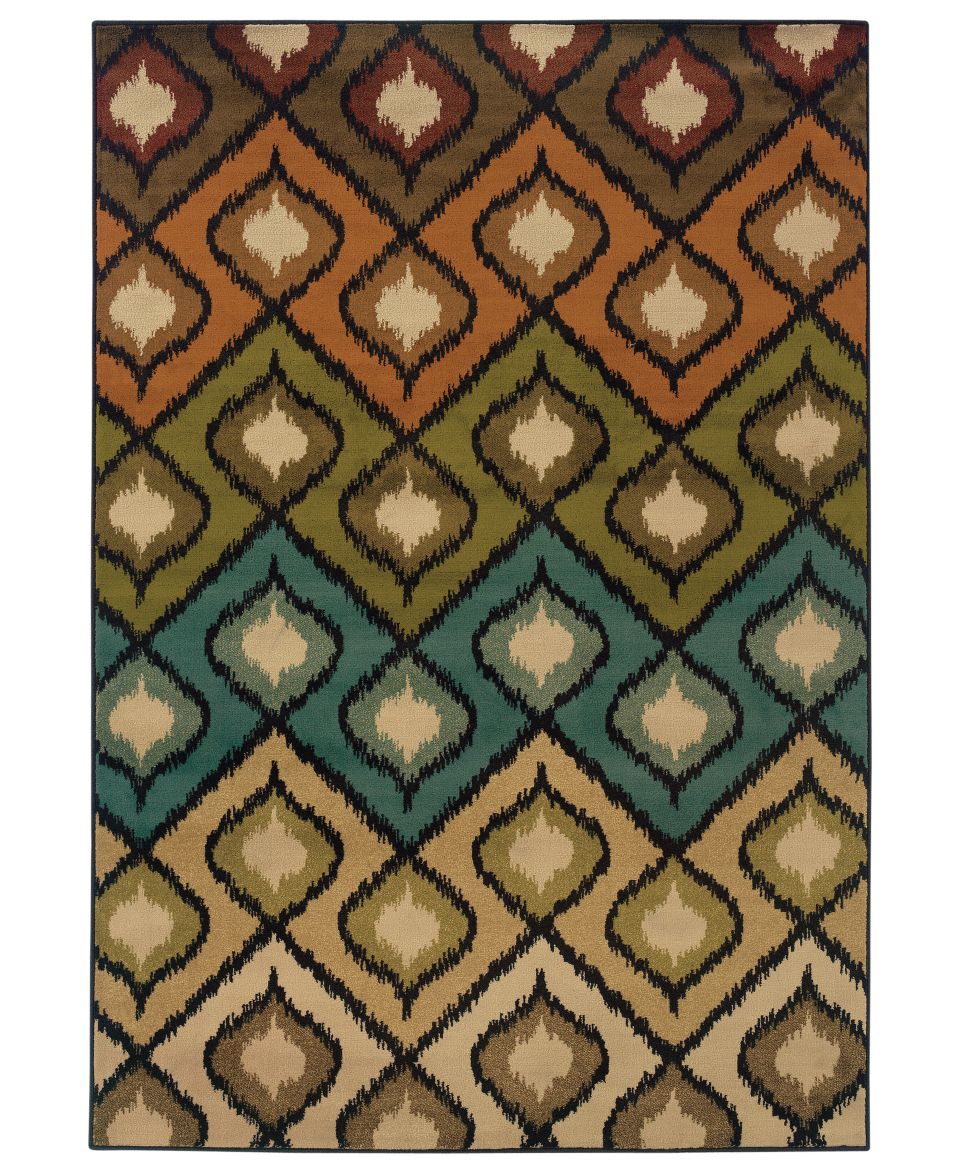 Sphinx Area Rug, Odyssey 5990R Rust/Brown 23 X 76 Runner Rug