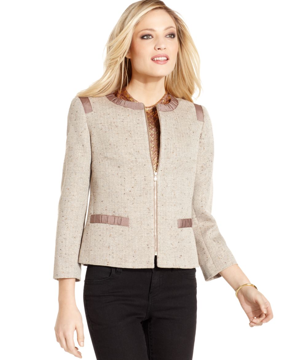 Jones New York Blazer, Three Quarter Sleeve Tweed