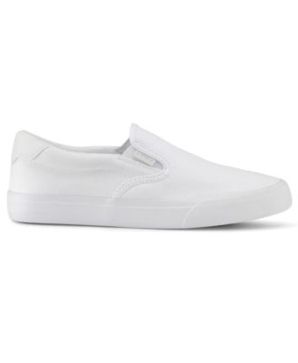white slip on gym shoes