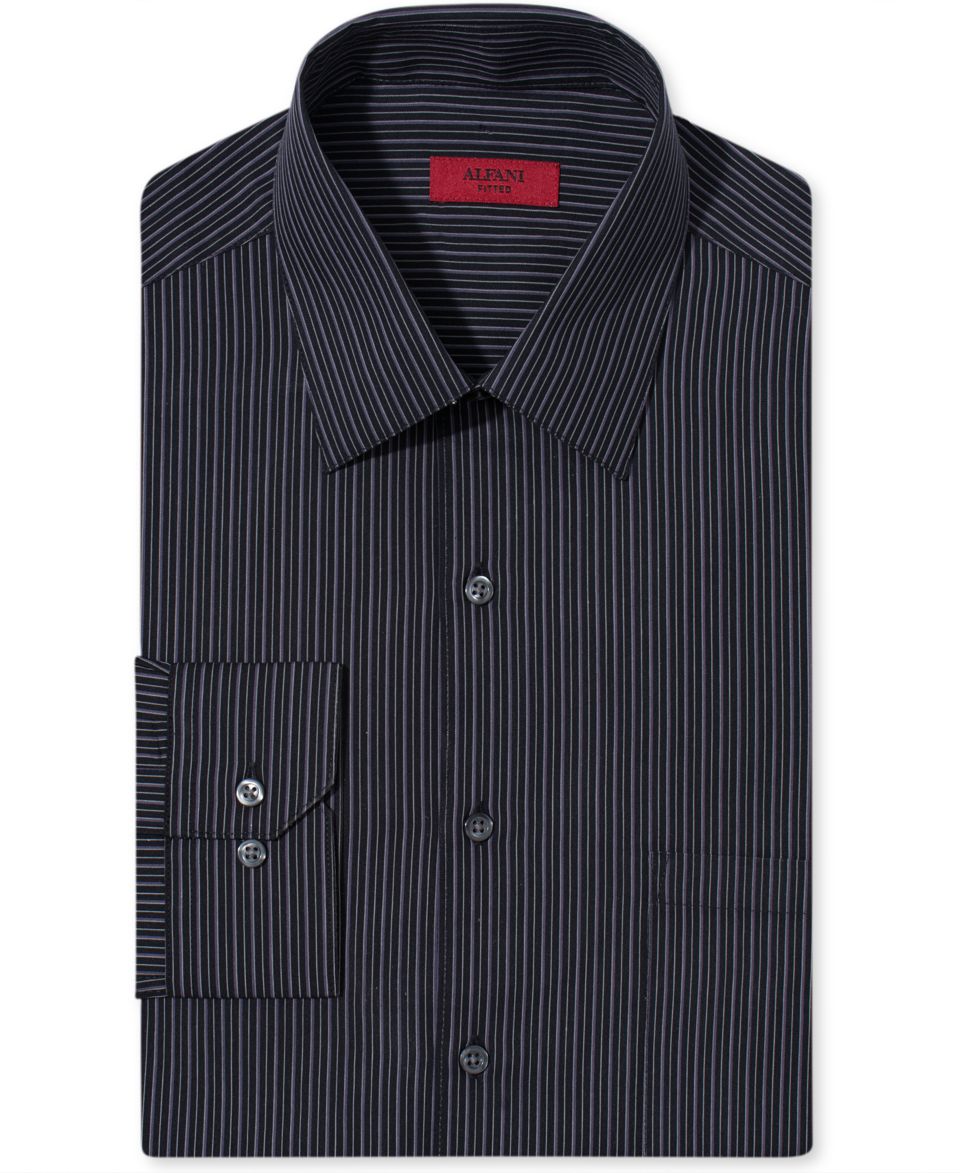 Geoffrey Beene Dress Shirt, Stripe Long Sleeve Shirt