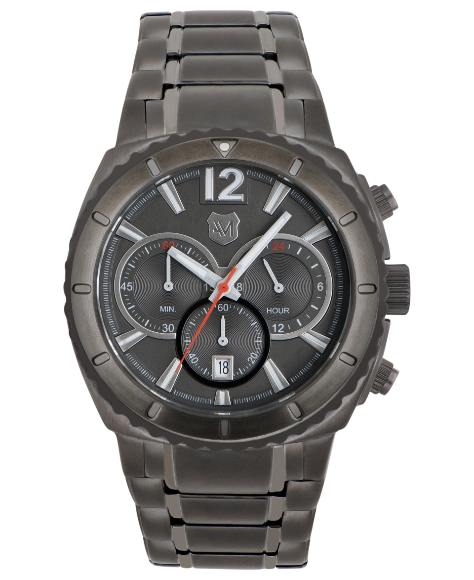 Andrew Marc Watch, Mens Chronograph Heritage Scuba Gunmetal Ion