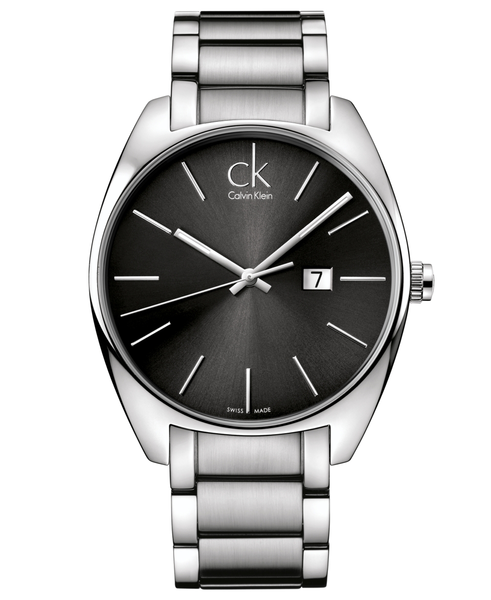 ck Calvin Klein Watch, Mens Swiss Exchange Stainless Steel Bracelet