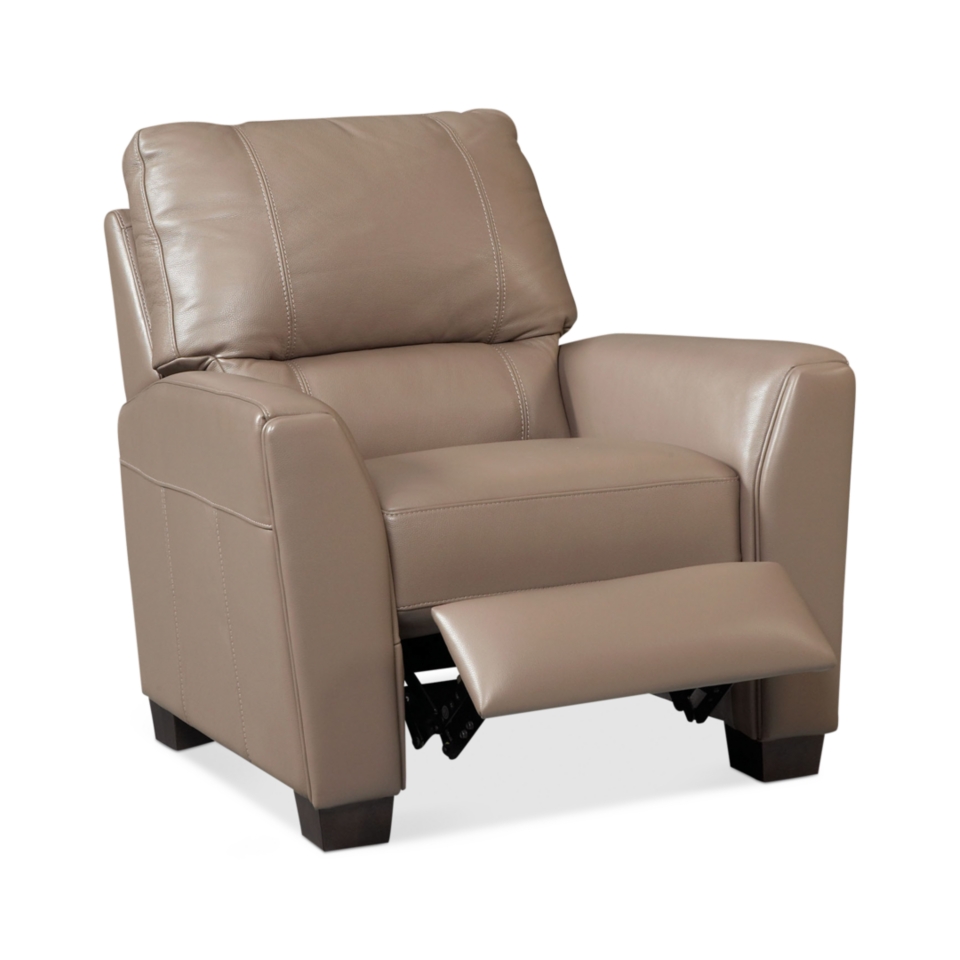 Kyle Leather Seating with Vinyl Sides & Back Recliner Chair, 38W x 36