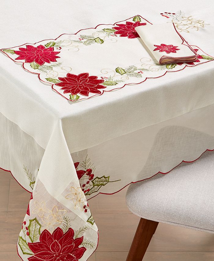 Homewear CLOSEOUT! Kori Holiday Cutwork 60" x 120" Tablecloth & Reviews