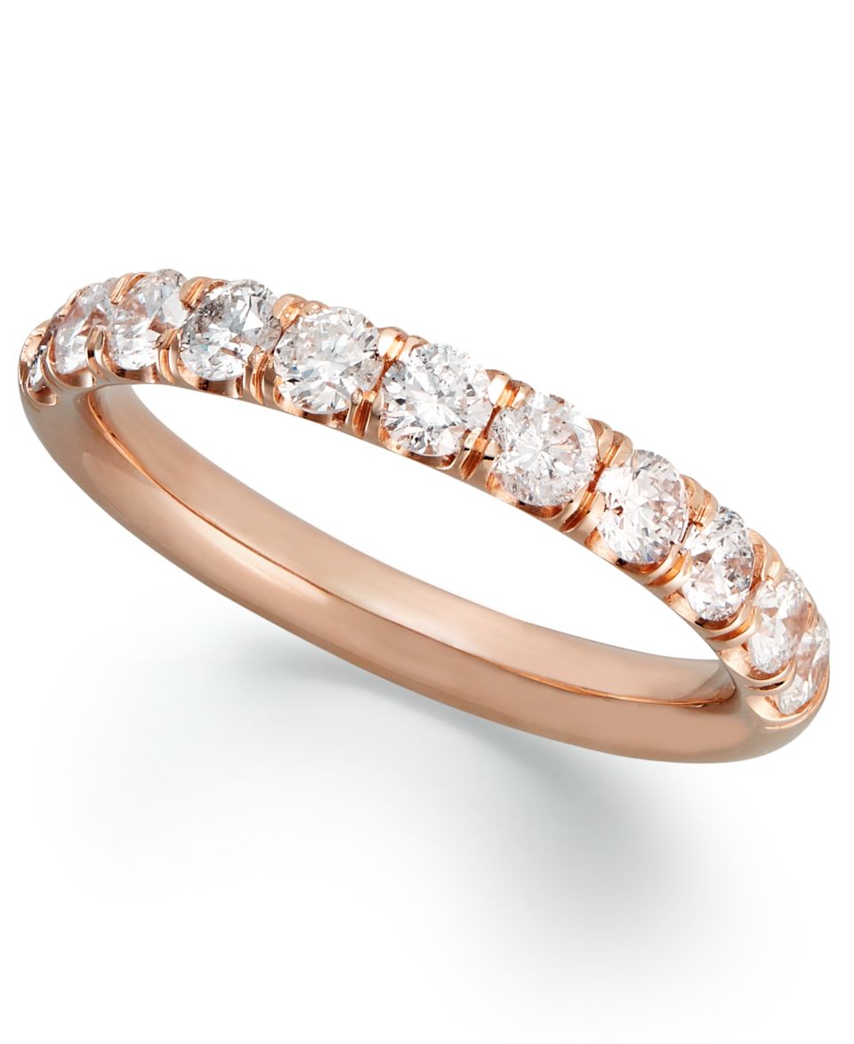 Diamond Ring, 14k Rose Gold Diamond Pave Anniversary Band (3/4 ct. t.w