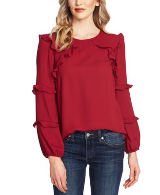 cece tiered ruffle blouse