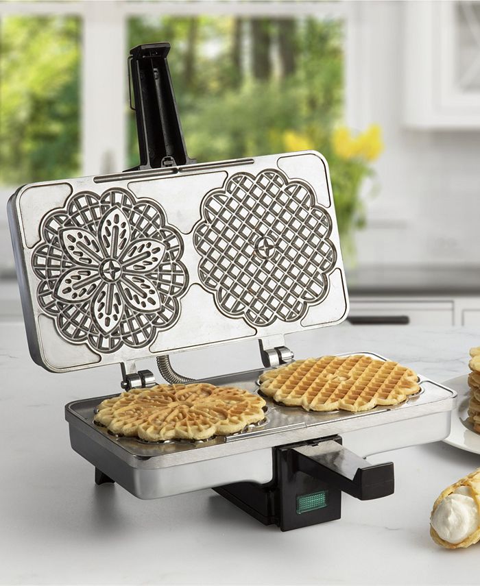 CucinaPro Polished Electric Pizzelle Maker Press & Reviews Small