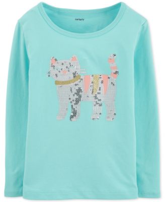 sequin cat shirt