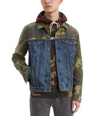 men's camouflage denim jacket