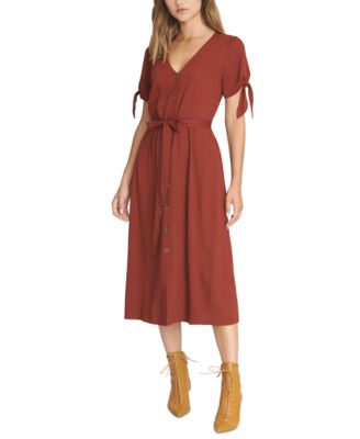 macys midi dresses with sleeves