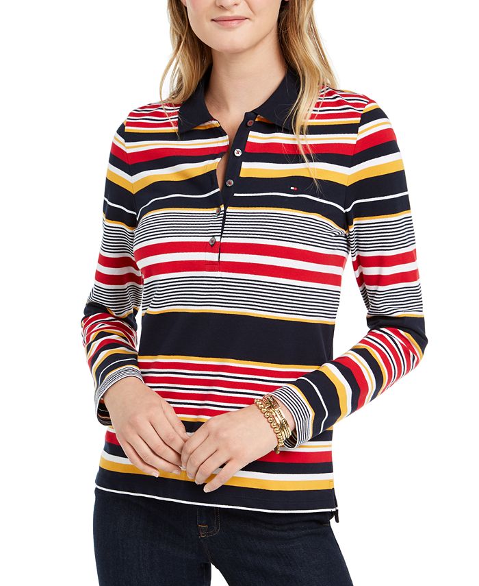 tommy hilfiger long sleeve polo womens