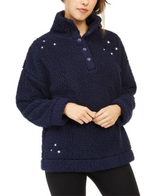faux sherpa pullover