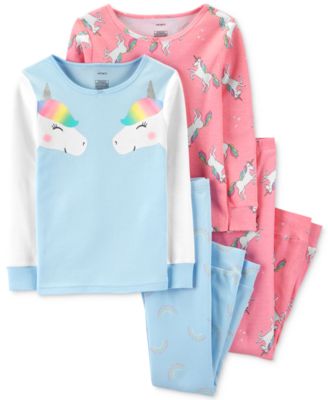 unicorn pajamas carters