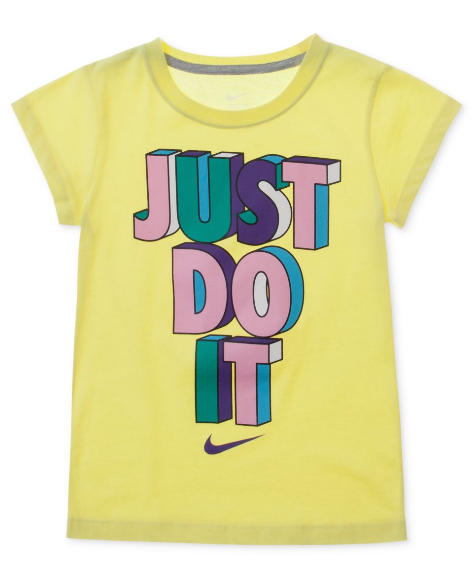 Nike Kids T Shirt, Little Girls Action Swoosh Logo Tee   Kids