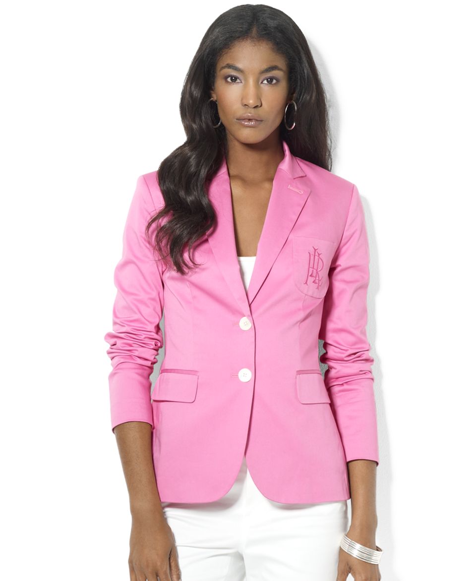 Lauren Ralph Lauren Jacket, Two Button Crest Blazer   Womens