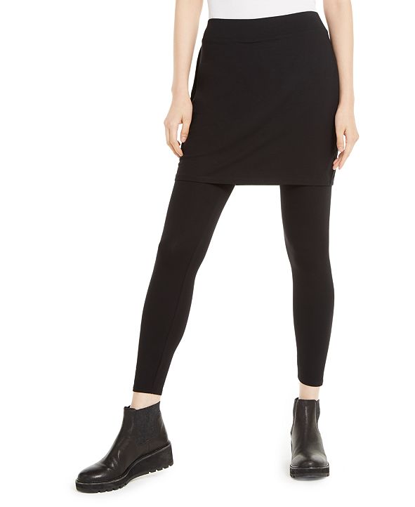 Eileen fisher stretch jersey knit skirted leggings clearance