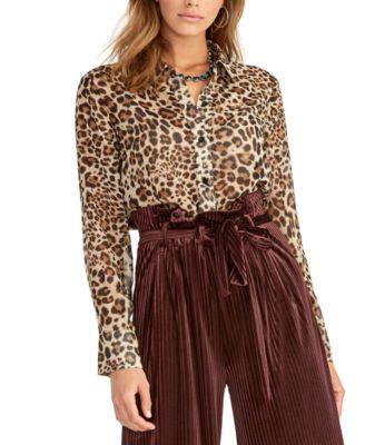 sheer cheetah print top