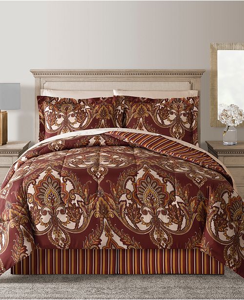 Fairfield Square Collection Odyssey Reversible 8 Pc Comforter Sets Reviews Bed In A Bag Bed Bath Macy S