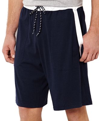 Nautica Men's Loungewear, Contrast Solid Knit Drawstring Shorts ...