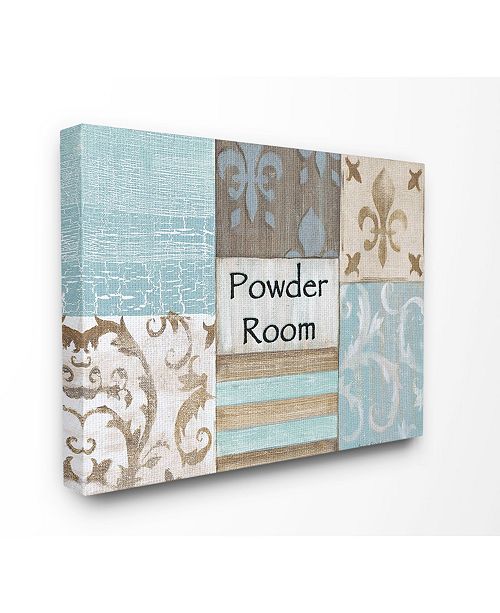 Stupell Industries Home Decor Collection Fleur De Lis Powder Room Blue Brown And Beige Bathroom Canvas Wall Art 30 X 40 Reviews All Wall Decor Home Decor Macy S