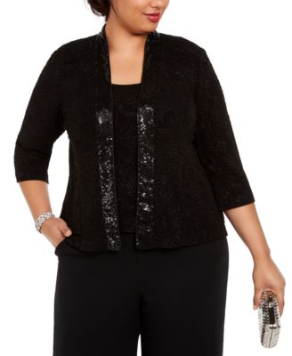 alex evenings twin sets plus size