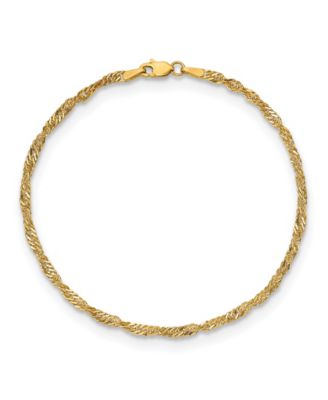 Macy's Singapore Chain Anklet in 14k 