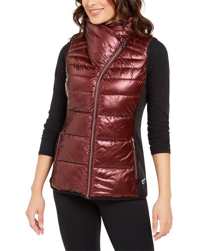 Calvin Klein Metallic FunnelNeck Puffer Vest & Reviews Jackets