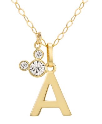 yellow gold initial necklace
