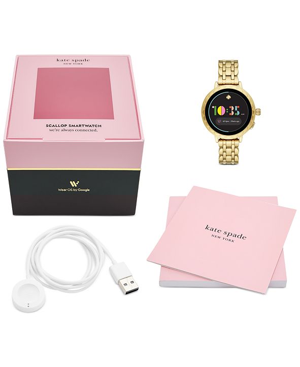 kate spade new york Women's Scallop 2 GoldTone Stainless Steel Bracelet Smart Watch 41mm