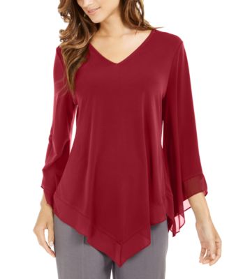 macys chiffon tops