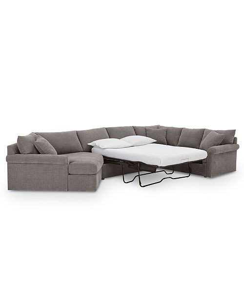 Furniture Wedport 3 Pc Fabric Sofa Return Sleeper Sectional With Cuddler Created For Macy S Reviews Furniture Macy S
