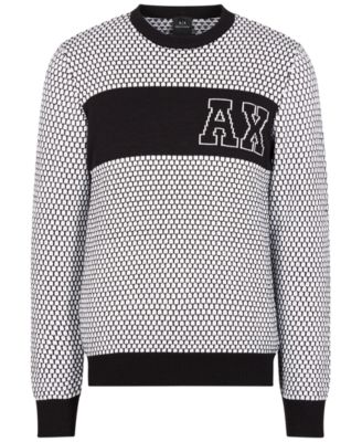 armani exchange white sweater