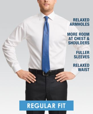 van heusen men's dress shirt regular fit flex collar solid