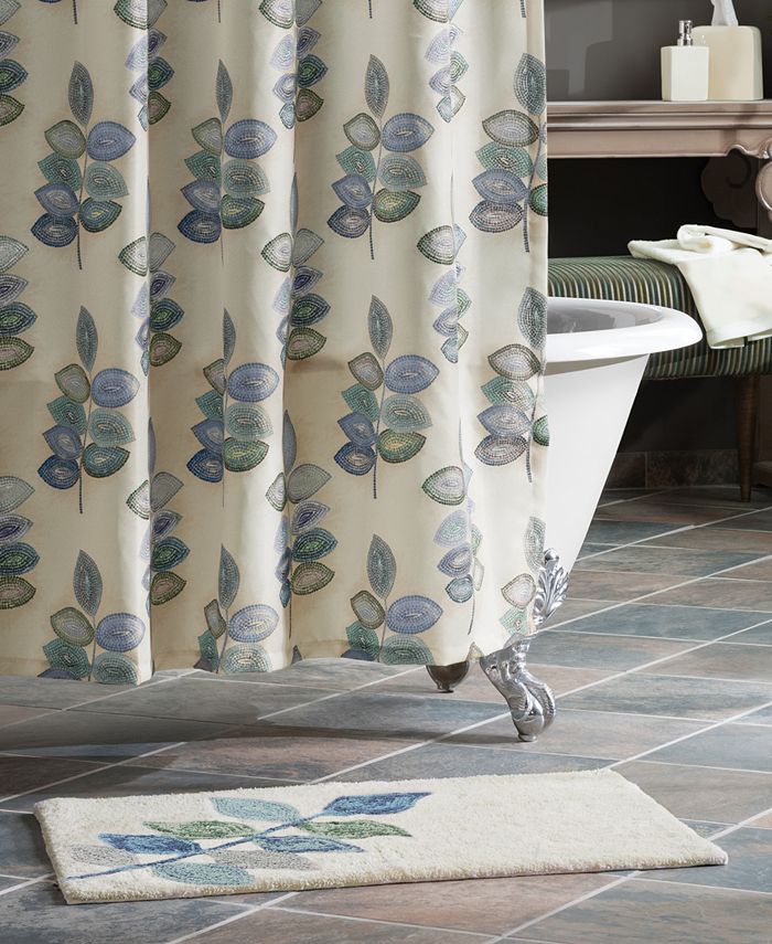Croscill Mosaic Leaves Spa 70" x 72" Shower Curtain & Reviews - Shower