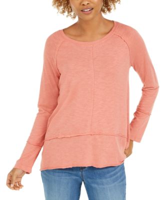 Style \u0026 Co Cotton High-Low Top, Created 