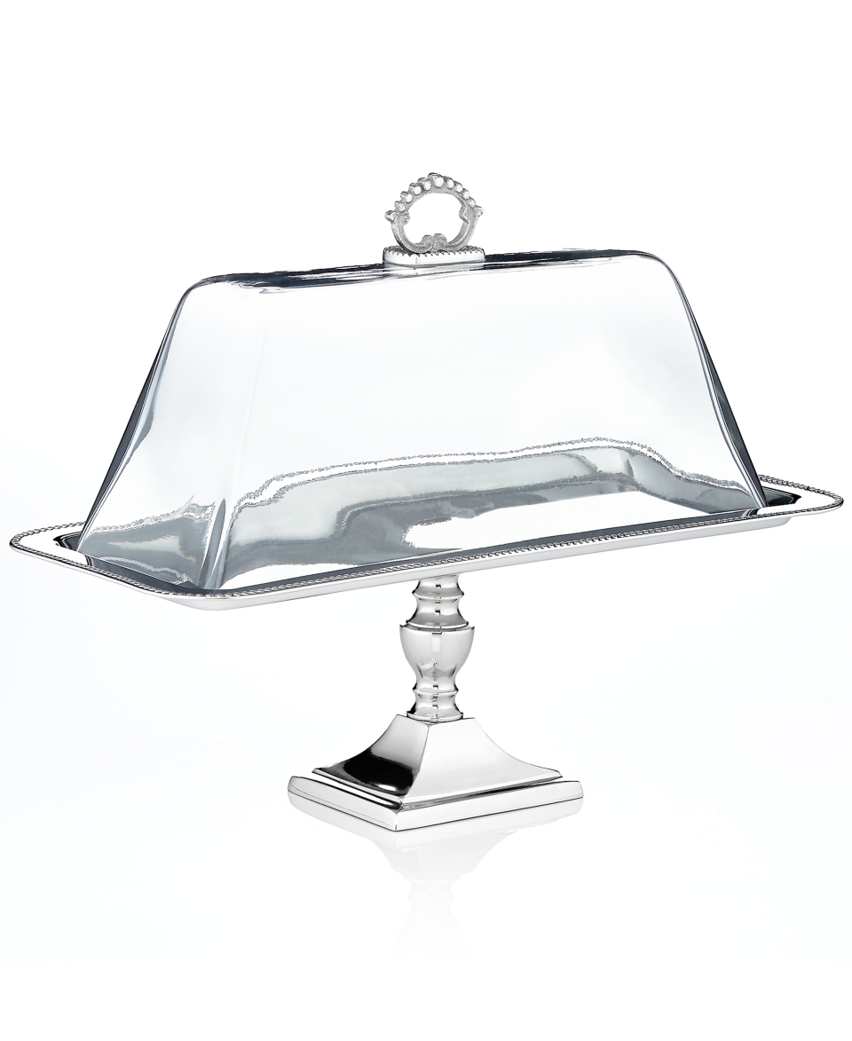 Godinger Serveware, Pedestal Tray with Glass Dome