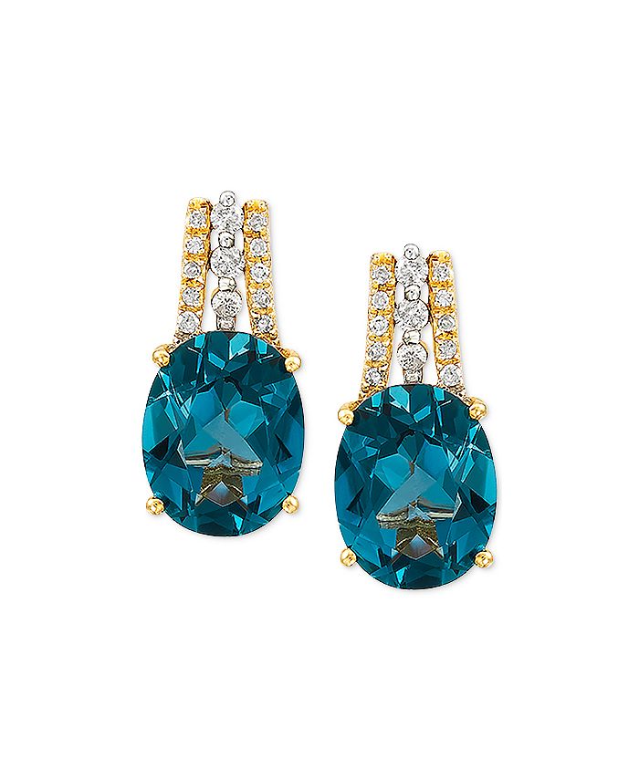 Macy's blue topaz earrings Clearance