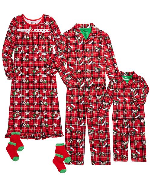 Ame Baby Little Big Boys Little Big Girls Mickey Minnie Mouse Holiday Pajamas Set Reviews Sets Outfits Kids Macy S