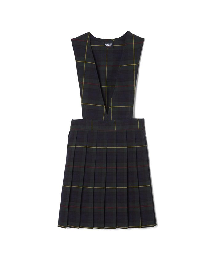 French Toast Plus Girls VNeck Pleated Plaid Jumper & Reviews All