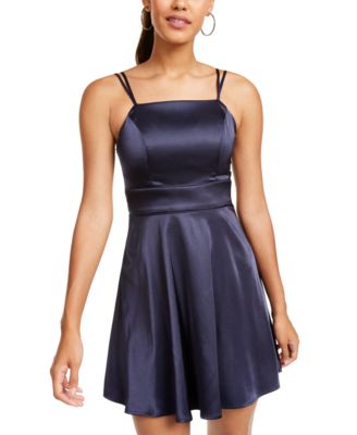 satin fit and flare