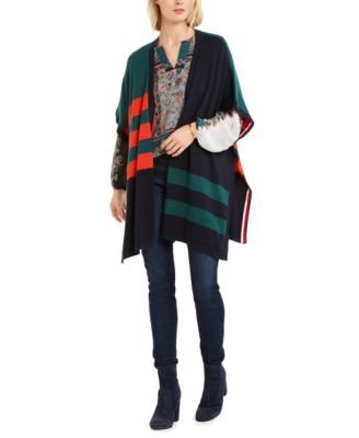 Tommy Hilfiger Colorblocked Poncho 
