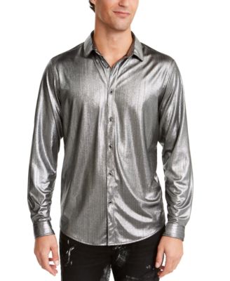 metallic shirt