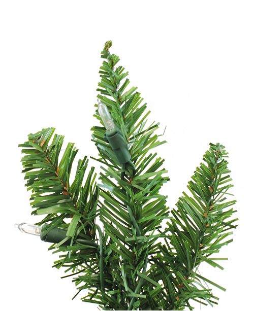 Perfect Holiday 7 5 Pre Lit Pencil Slim Christmas Tree With Warm White Led Lights Reviews Holiday Shop Home Macy S